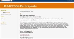 Desktop Screenshot of iipae2006participants.blogspot.com