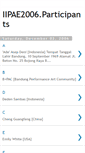 Mobile Screenshot of iipae2006participants.blogspot.com