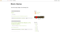 Desktop Screenshot of bionicmamas.blogspot.com