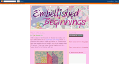 Desktop Screenshot of embellishedbeginnings.blogspot.com