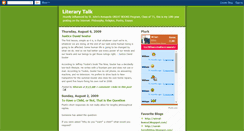 Desktop Screenshot of literarytalk.blogspot.com