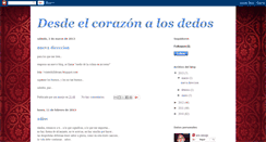 Desktop Screenshot of desdeelcorazonalosdedos.blogspot.com