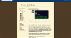 Desktop Screenshot of destinyofapaladin.blogspot.com