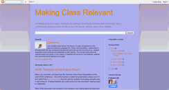 Desktop Screenshot of makingclassrelevant.blogspot.com
