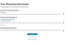 Tablet Screenshot of freephotoshopdownloads.blogspot.com