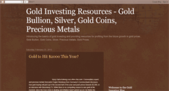 Desktop Screenshot of goldbullioninvesting.blogspot.com