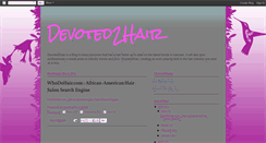 Desktop Screenshot of devoted2hair.blogspot.com