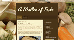 Desktop Screenshot of amatteroftasteblog.blogspot.com