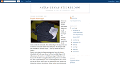 Desktop Screenshot of anna-lenasstickblogg.blogspot.com