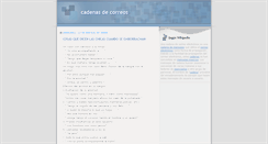 Desktop Screenshot of cadenas-de-correo.blogspot.com