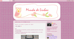 Desktop Screenshot of mundodelinhas.blogspot.com