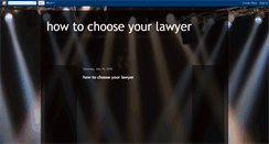 Desktop Screenshot of howtochooseyourlawyer.blogspot.com