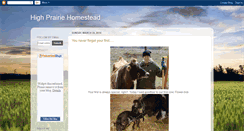 Desktop Screenshot of highprairiehomestead.blogspot.com