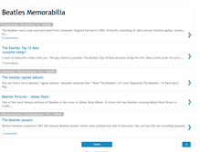 Tablet Screenshot of beatles-memorabilia.blogspot.com