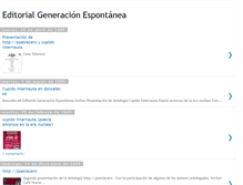 Tablet Screenshot of editorialgeneracionespontanea.blogspot.com