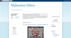 Desktop Screenshot of malaysianethics.blogspot.com