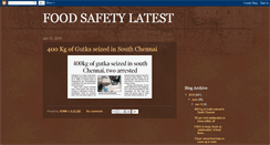 Desktop Screenshot of foodsafetylatest.blogspot.com