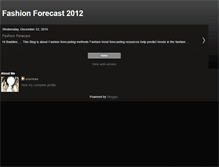 Tablet Screenshot of fashionforecast2012.blogspot.com