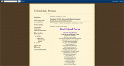 Desktop Screenshot of friendpoems.blogspot.com