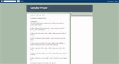 Desktop Screenshot of genuineprayer.blogspot.com