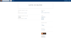 Desktop Screenshot of loveisblind.blogspot.com