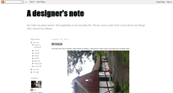 Desktop Screenshot of a-designers-note.blogspot.com