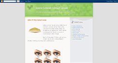 Desktop Screenshot of adorecontactlenses.blogspot.com