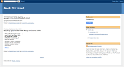 Desktop Screenshot of geek-not-nerd.blogspot.com
