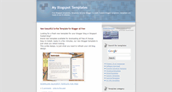 Desktop Screenshot of myblogspottemplates.blogspot.com