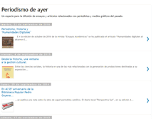 Tablet Screenshot of periodismodeayer.blogspot.com