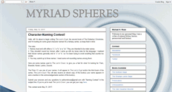 Desktop Screenshot of myriadspheres.blogspot.com