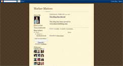 Desktop Screenshot of mathermatters.blogspot.com