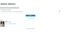 Tablet Screenshot of mathermatters.blogspot.com