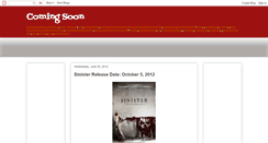 Desktop Screenshot of coming-soon2u.blogspot.com
