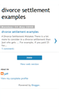 Mobile Screenshot of divorce-9settlement-9examples.blogspot.com