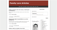 Desktop Screenshot of familylorearticles.blogspot.com