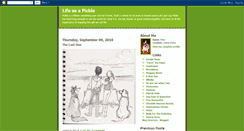 Desktop Screenshot of lifeasapickle.blogspot.com