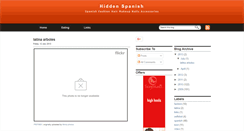 Desktop Screenshot of hiddenspanish.blogspot.com