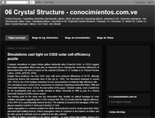 Tablet Screenshot of conoccimientoscrystalstructure.blogspot.com