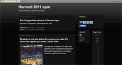 Desktop Screenshot of harvard2010opm.blogspot.com