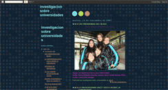 Desktop Screenshot of investigacionsobreuniversidades.blogspot.com