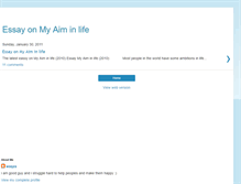 Tablet Screenshot of essayonmyaiminlife.blogspot.com
