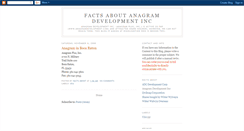 Desktop Screenshot of facts-about-anagram-development-inc.blogspot.com