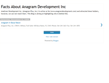 Tablet Screenshot of facts-about-anagram-development-inc.blogspot.com