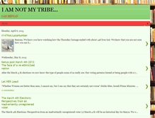 Tablet Screenshot of iamnotmytribe.blogspot.com