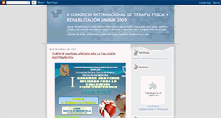 Desktop Screenshot of congresoterapiafisica-unmsm09.blogspot.com