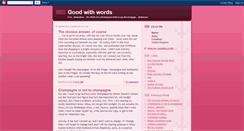 Desktop Screenshot of good-with-words.blogspot.com