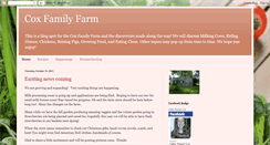 Desktop Screenshot of coxfamilyfarm.blogspot.com