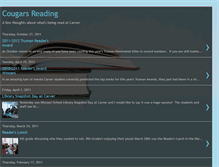 Tablet Screenshot of cougarsreading.blogspot.com