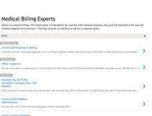 Tablet Screenshot of medicalbillingexperts.blogspot.com